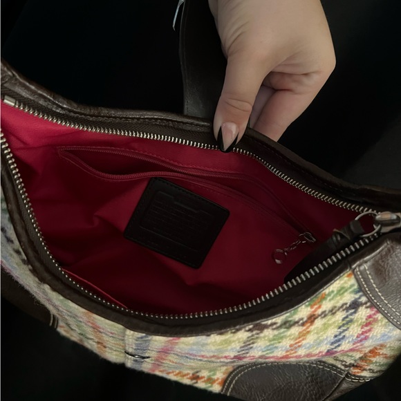 Vintage Coach Hampton Tattersall MulticoloredHobo Shoulder Bag - Picture 6 of 11